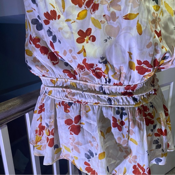 Grade & Gather, large, sleeveless women’s blouse, multiple tieback, floral - Picture 9 of 16